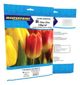 Filme Adesivo Glossy A4 135g Branco C 10 Folhas